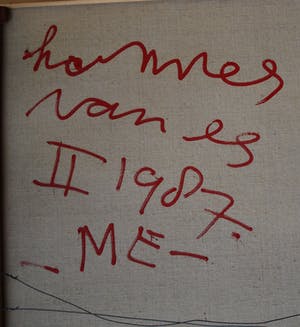 Hannes van Es - Zeer groot ingelijst schilderij (160 x 200 cm), “Me” (All that Space…) – 1987 kopen? Bied vanaf 1!