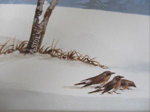 Ari Stolk - Uil op tak en kramsvogels in winterlandschap kopen? Bied vanaf 65!