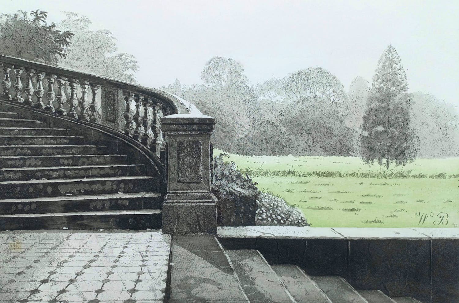 Wim Bettenhausen - Clingendael, aquatint ets (mooi ingelijst) kopen? Bied vanaf 225!