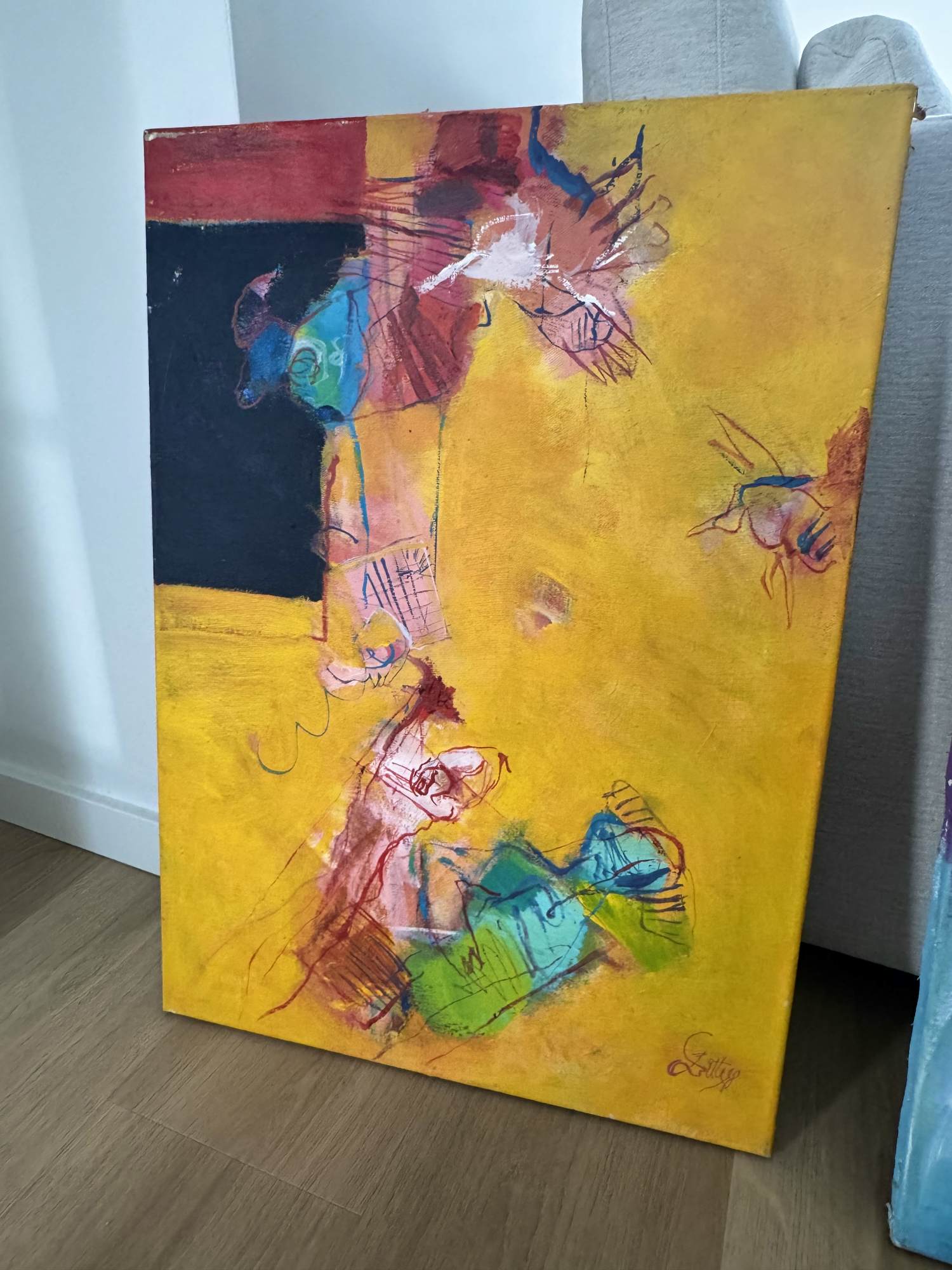 Franscz Witte - geel Abstract kopen? Bied vanaf 200!