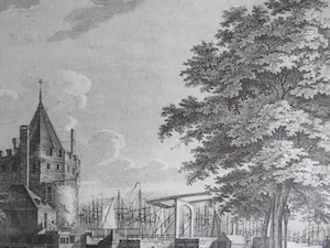 Pieter Fouquet - Gezicht van de Schreyershoekstoren te Amsterdam kopen? Bied vanaf 20!