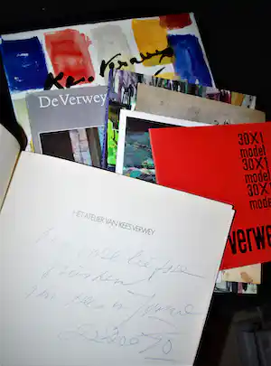 Kees Verwey - 7 boekwerken - 'Het Atelier' is gesigneerd met opdracht 1976 verkauft für € 68!