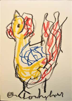 Anton Heyboer - De oevogel . verkocht voor € 200!