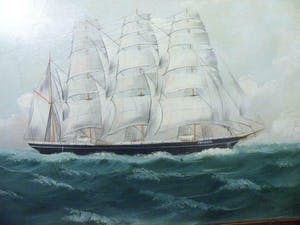 Niet of onleesbaar gesigneerd - Volgetuigde driemaster Cherbourg kopen? Bied vanaf 1!