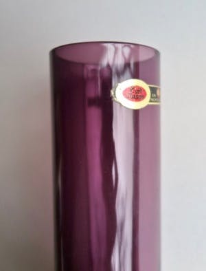 Ingrid Glas - Design Vaas - Purple kristal met craqilé - Ontwerper Carl Nelson, Zweden kopen? Bied vanaf 1!