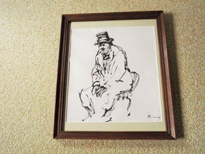 Willy Rieser - Penseeltekening - Portret Acteur in kostuum kopen? Bied vanaf 40!