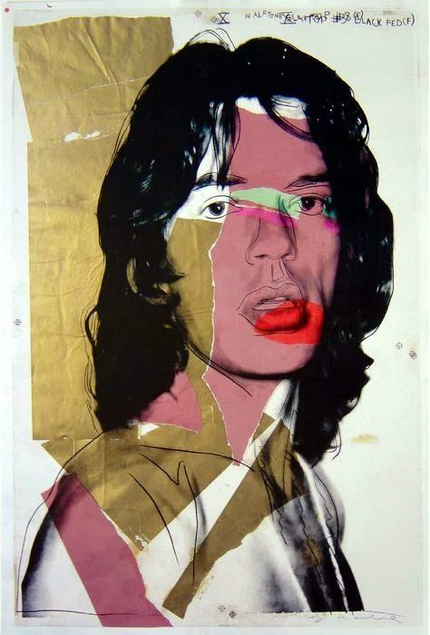 Andy Warhol - Kleurenoffset-litho MICK JAGGER uit 2010 verkocht voor € 89!