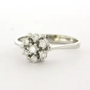 14k witgouden ring met briljant geslepen diamant 0.25ct - rm 18 kopen? Bied vanaf 390!