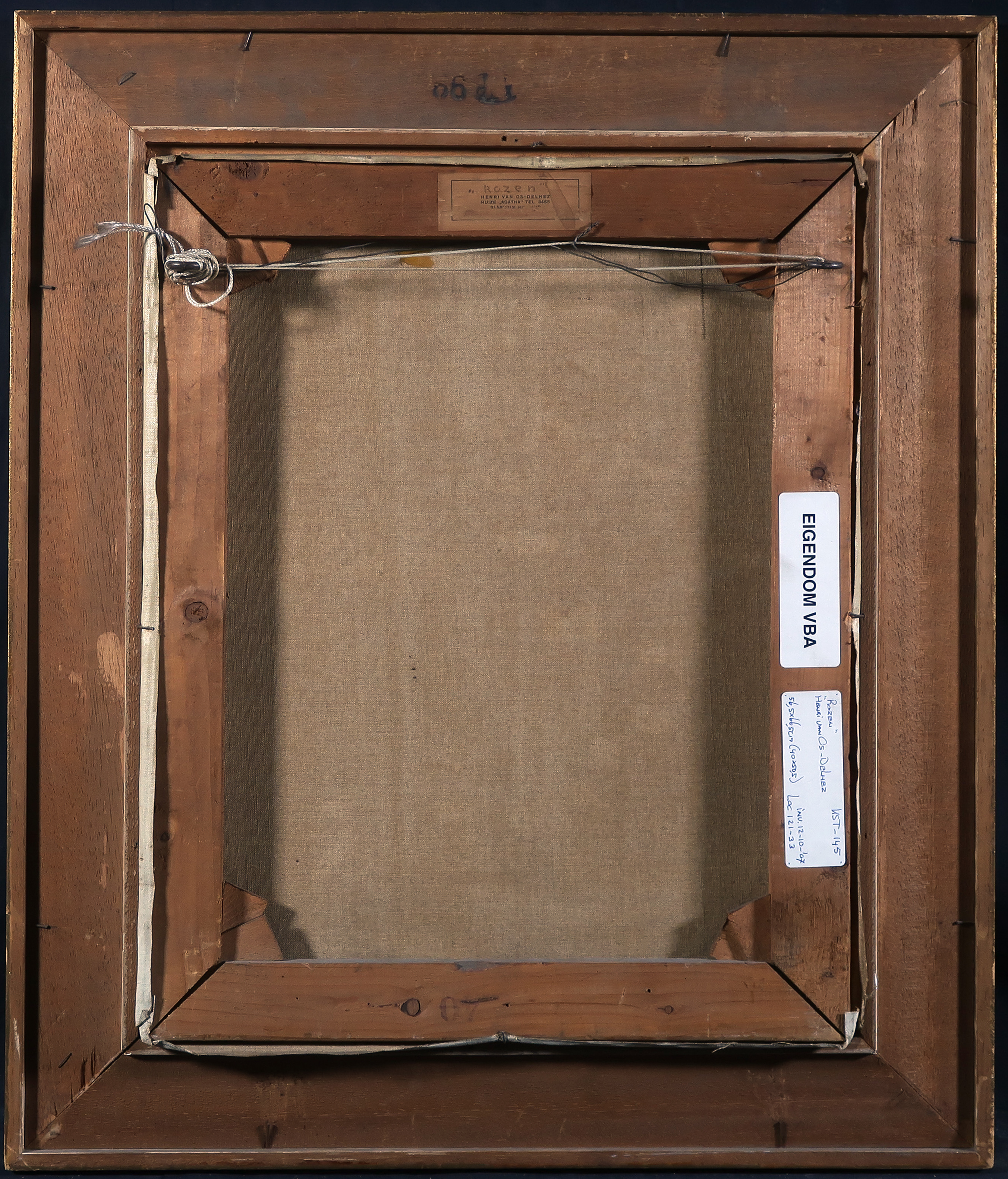 Henri van Os-Delhez - Olieverf op doek, Rozen - Ingelijst kopen? Bied vanaf 1!