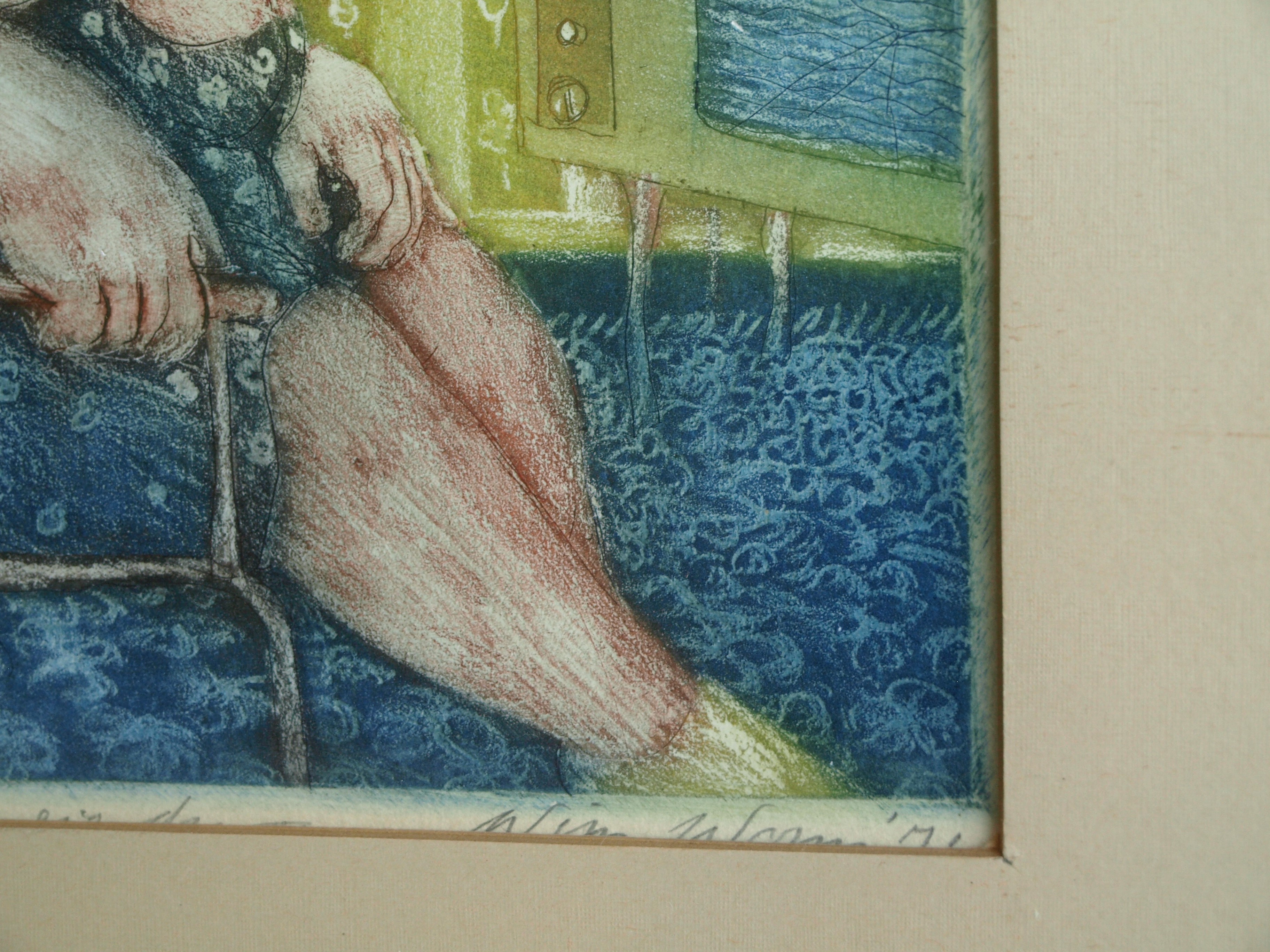 Wim Worm - Ets , Mary IV, Voor de TV – gesigneerd en ingelijst – 1971  kopen? Bied vanaf 25!