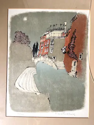 Marco Richterich - Gezicht op een gracht in Venetië - Litho kopen? Bied vanaf 50!
