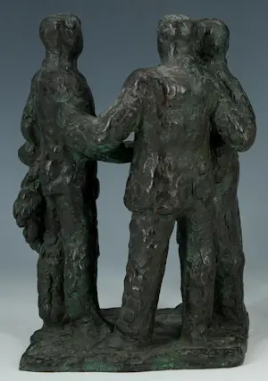 Frank Letterie - Bronzen sculptuur: Contact I - 1995 kopen? Bied vanaf 699!