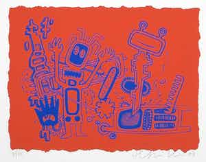 Henk Schiffmacher - Zeefdruk, Zonder titel verkocht voor € 1!