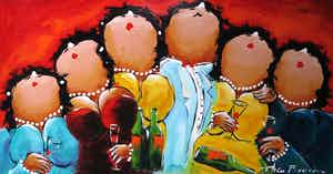 Theo Broeren - Acryl op doek, Goodbye (Groot) verkocht voor € 100!