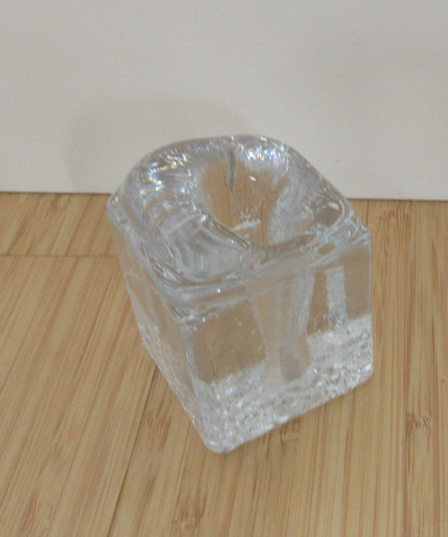 Ritzenhoff AG - Twee vintage blokglazen kandelaren kopen? Bied vanaf 10!