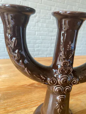 Rosa Ljung - Grote keramische 3 - arm kandelaar, Scandinavian Design, 1980 kopen? Bied vanaf 28!