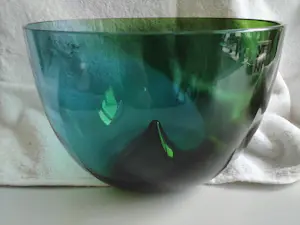 Tapio Wirkkala - Geblazen glazen kom met overlappende spiralen kopen? Bied vanaf 400!