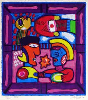 Clemens Briels - Zeefdruk –XXII - Gesigneerd en ingelijst – 2002 verkocht voor € 100!