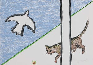 Roger Raveel - Zeefdruk, Felix vulgaris kopen? Bied vanaf 250!