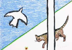 Roger Raveel - Zeefdruk, Felix vulgaris verkocht voor € 250!