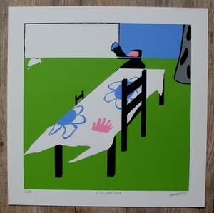 Hans Landsaat - Portfoliomap van vier zeefdrukken: Witold i ja - 1972 kopen? Bied vanaf 250!