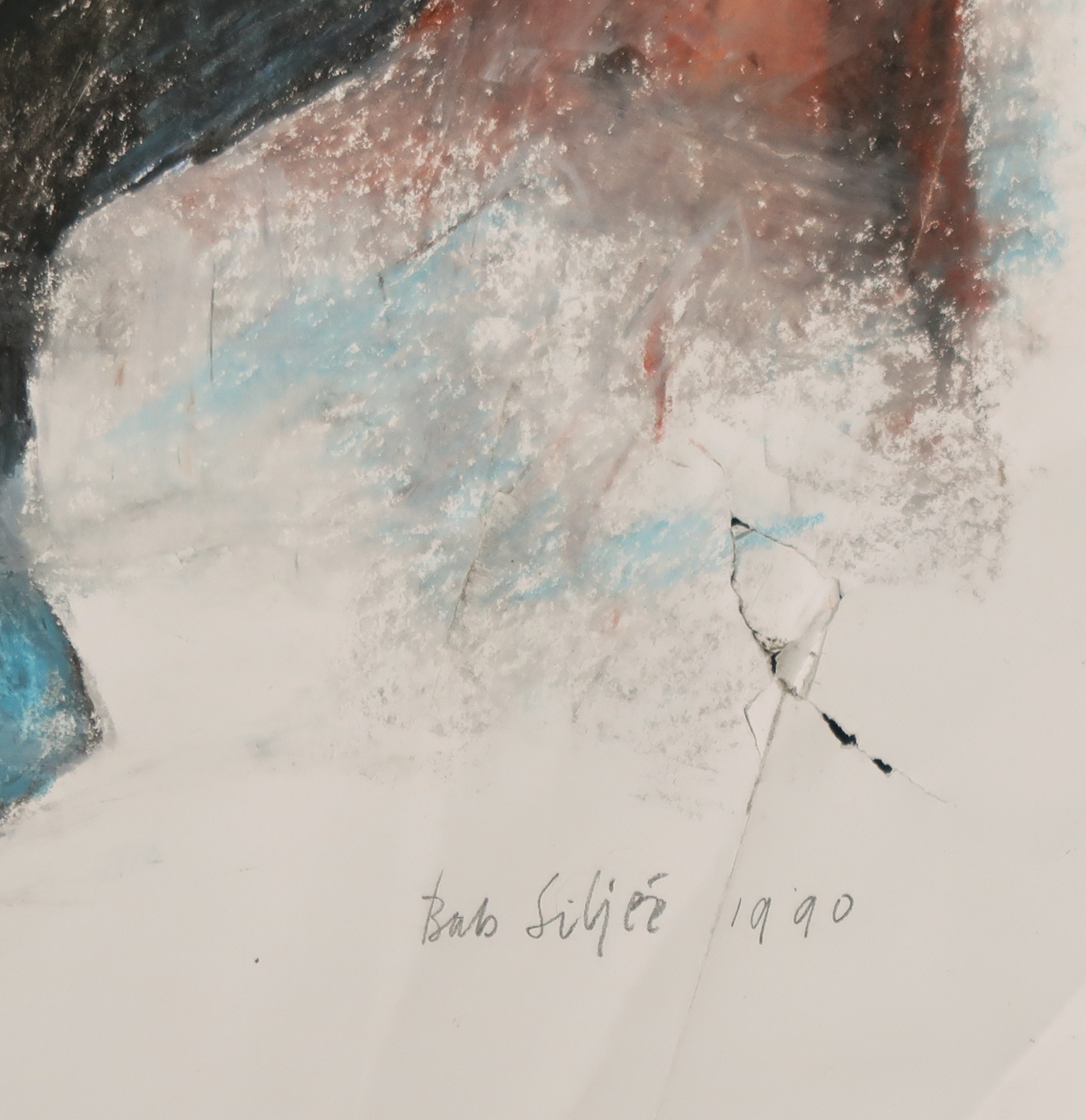 Bab Siljee - Pastel krijt op papier, Avond wandeling kopen? Bied vanaf 1!