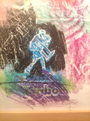 Rob Scholte - z.t. vetkrijt op papier in houtenlijst kopen? Bied vanaf 50!