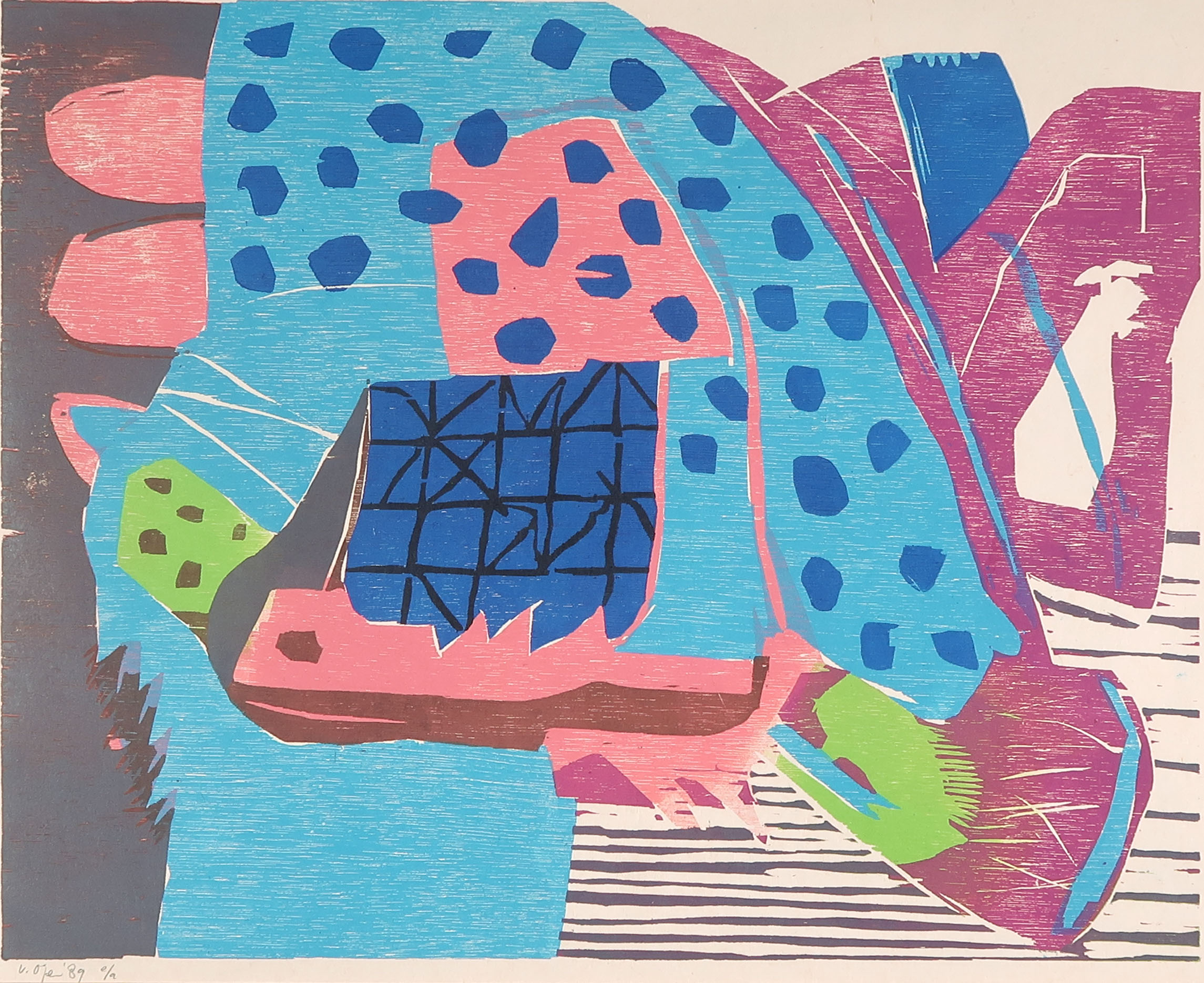 Vincent van Ojen - Houtsnede, Zonder titel kopen? Bied vanaf 1!