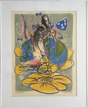 Henny van der Vegt - z.t. | kleuren litho - ingelijst kopen? Bied vanaf 39!