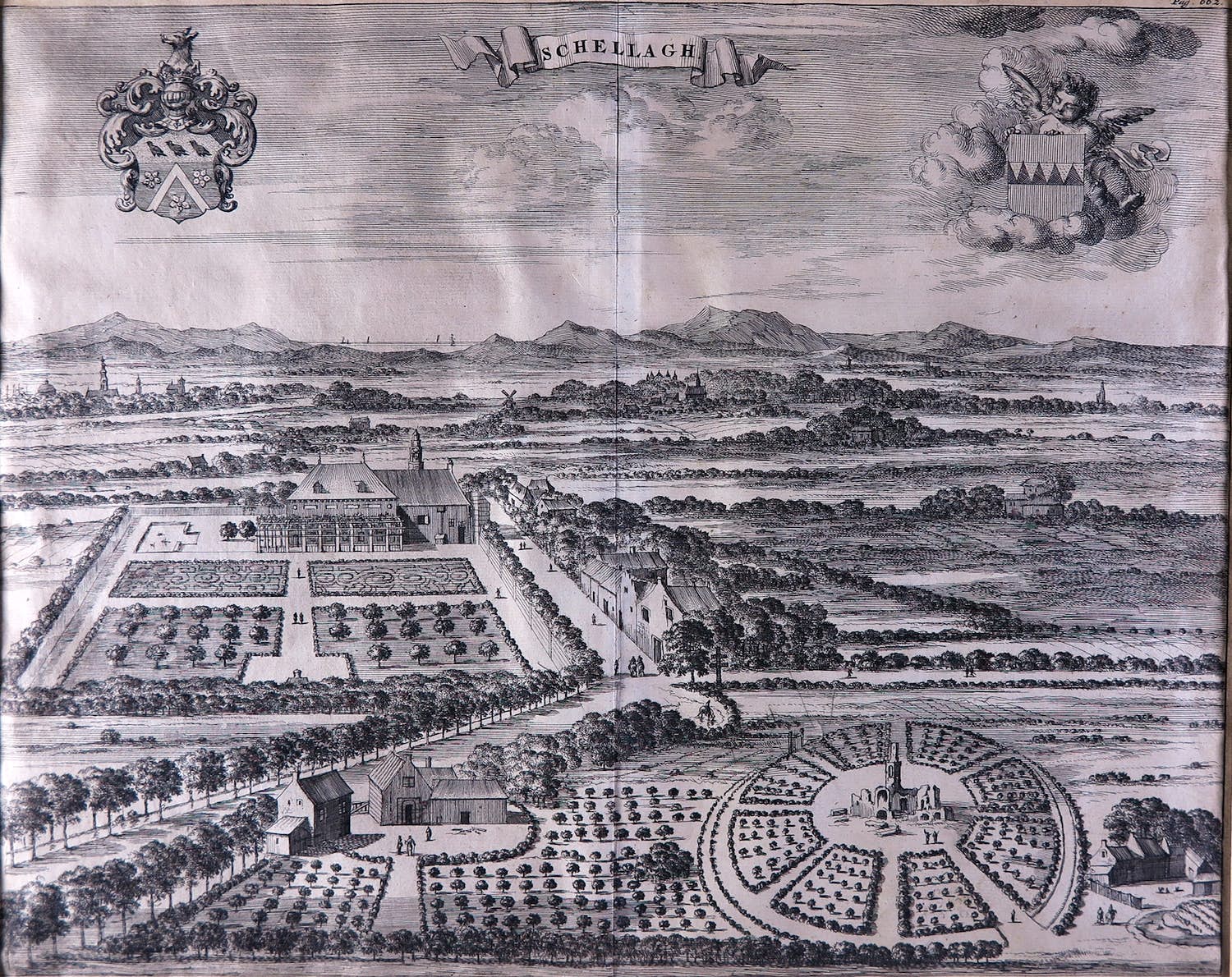 Mattheus Smallegange - Gravure, Middelburg - Schellagh verkocht voor € 1!