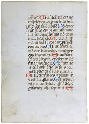 Curiosa - Geïllumineerde tekst op perkament uit een getijdenboek kopen? Bied vanaf 1!