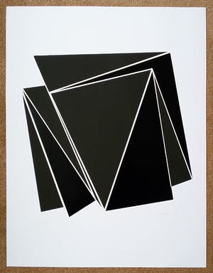 Marcel Henri Verdren - Geometrisch abstract, zeefdruk kopen? Bied vanaf 150!