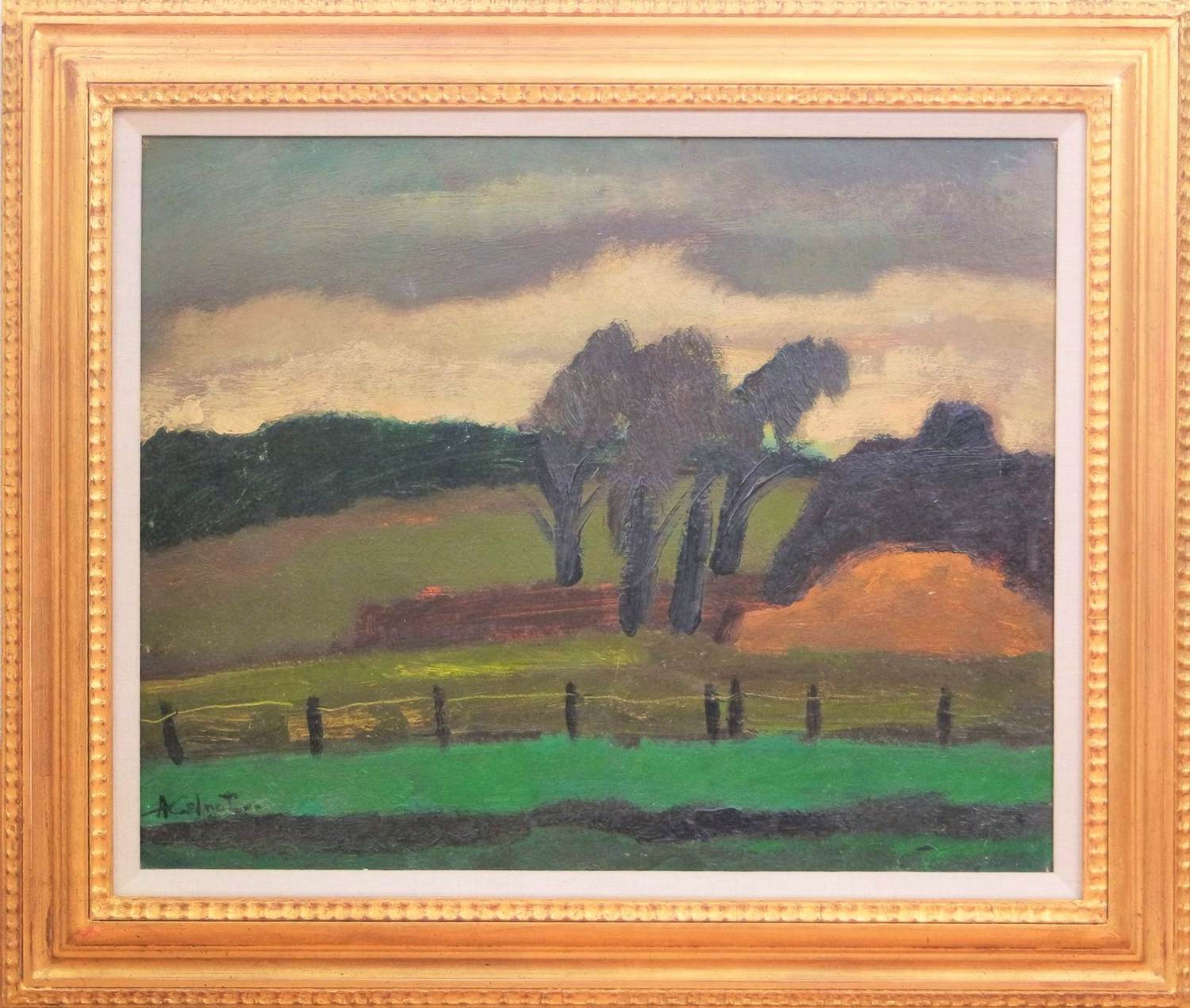 Arnout Colnot - Olieverf op karton - "landschap met dreigende lucht" kopen? Bied vanaf 799!