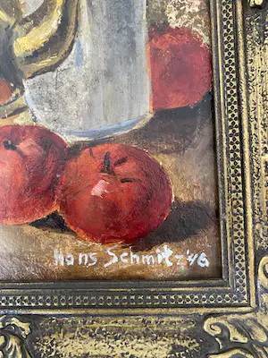 Hans Schmitz - Stilleven kannen met appels kopen? Bied vanaf 50!