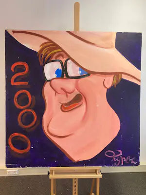 Raymond Koot - TYPEX : Acrylverf op board , Hansje Joustra (o.a. Oog & Blik) - 2000 kopen? Bied vanaf 250!