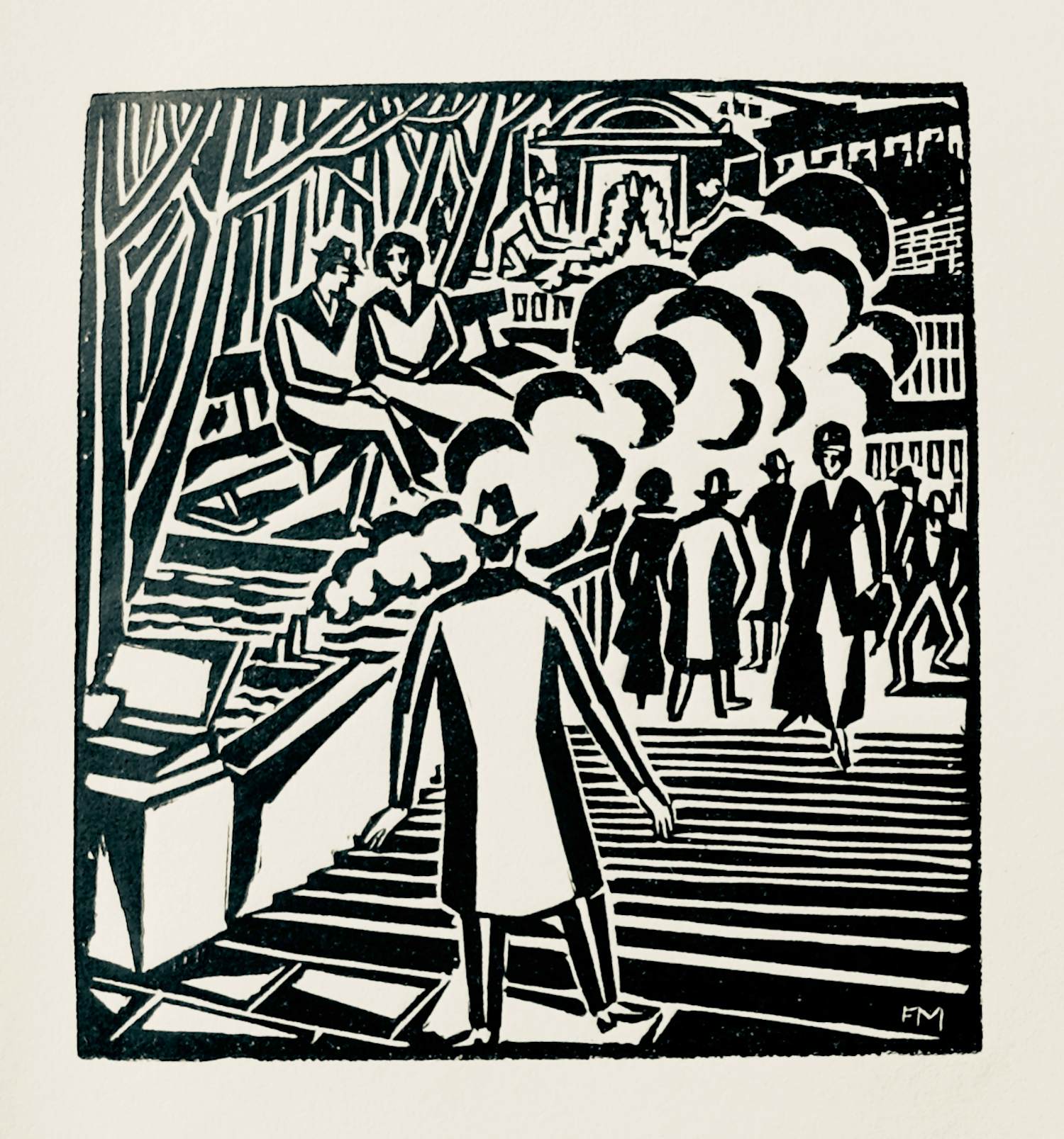 Frans Masereel - Paris - Pont des Arts . Original-Holzschnitt 1920 kopen? Bied vanaf 50!