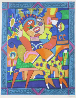 Clemens Briels - Zeefdruk, Candy Caramelo: the worlds biggest showgirl - Ingelijst (Groot) kopen? Bied vanaf 150!