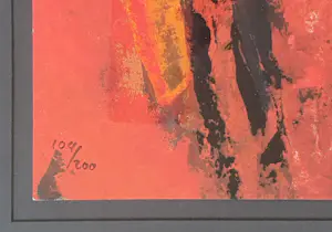 Nico Molenkamp - Abstracte compositie - Mooi ingelijst kopen? Bied vanaf 80!