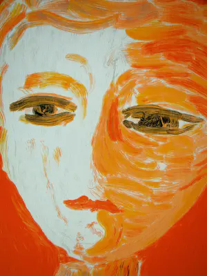 Virgilio Guidi - Volto Rosso - 1982 - Originele lithografie gesigneerd en genummerd kopen? Bied vanaf 120!