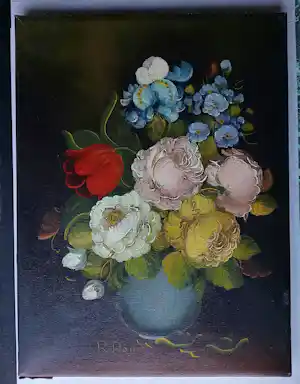 Buy R. Rosini - Stilleven -Vaas met Bloemen? Bid from 75!