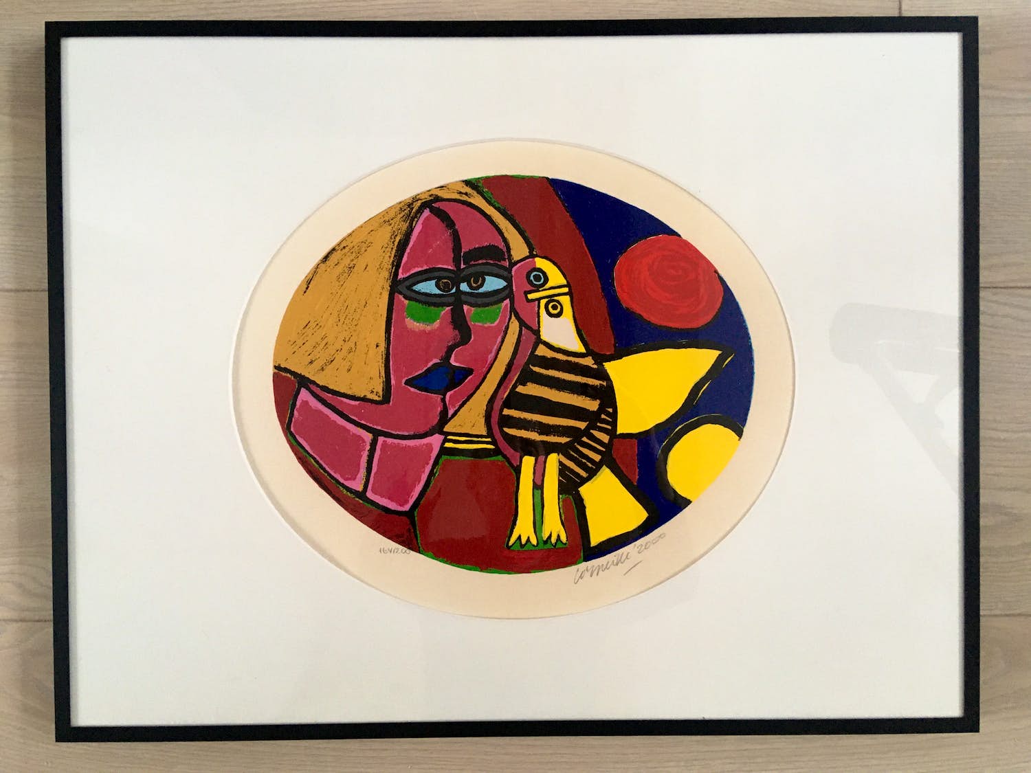 Corneille - Uniek! Prachtige ingelijste Corneille kopen? Bied vanaf 325!