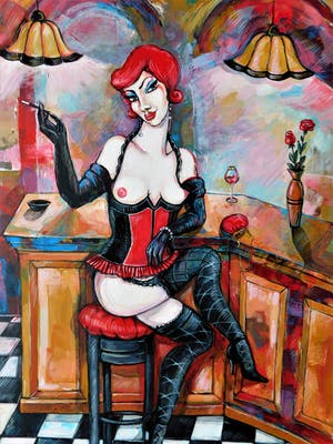 Natia Antadze - "Frau in Bar" kopen? Bied vanaf 90!