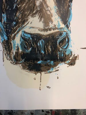 Theo Onnes - Cow - gesigneerd - 75 ex - groot kopen? Bied vanaf 1!