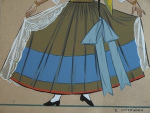 Zofia Stryjeńska - Gemende techniek , "Slask" , Silezië – gesigneerd & ingelijst – 1939 kopen? Bied vanaf 45!