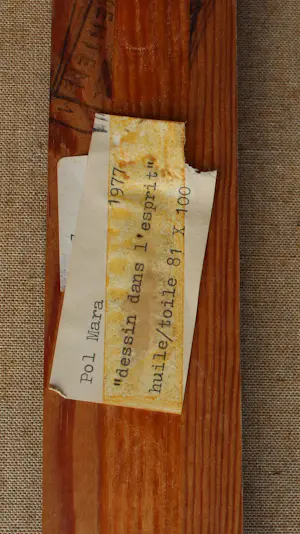 Pol Mara - olieverf op doek: dessins dans l'esprit - 1977 kopen? Bied vanaf 1000!