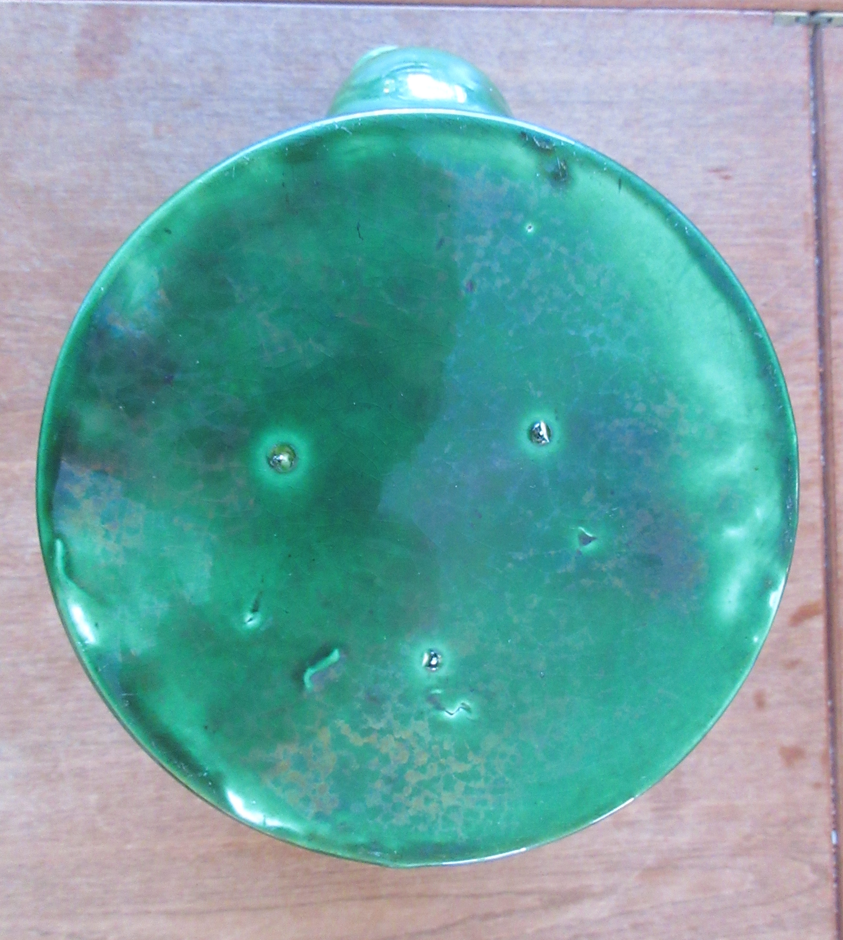 Niet of onleesbaar gesigneerd - 19e eeuwse groene tinglazuren volksaardewerken theepot kopen? Bied vanaf 1!