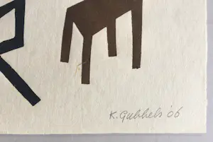 Klaas Gubbels - Klaas Gubbels houtdruk ‘Hongaars Strijkkwartet’ – 2006 - oplage 45 ex kopen? Bied vanaf 485!