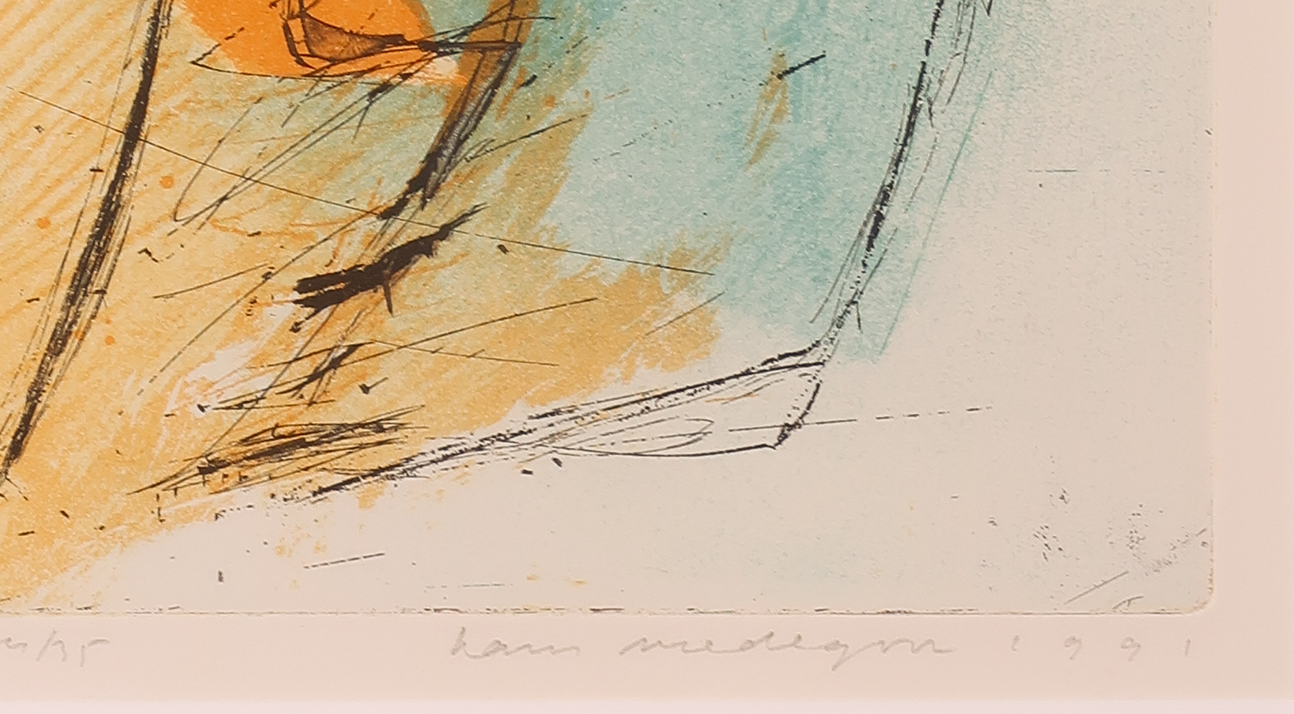 Hans Vredegoor - Ets en aquatint, Cascade - Ingelijst kopen? Bied vanaf 35!