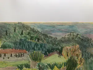 Kees Franse - Kleurrijk landschap kopen? Bied vanaf 39!