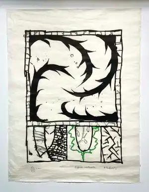 Pierre Alechinsky - Défense Naturelle verkocht voor € 3000!